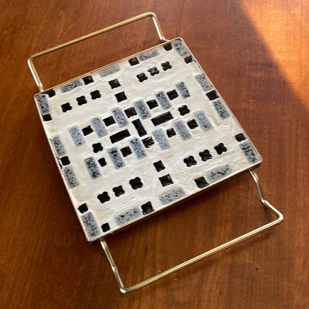 Mid Century Mosaic Tile Trivetl